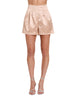 Relish shorts vita alta Yves  in raso rosa cipria