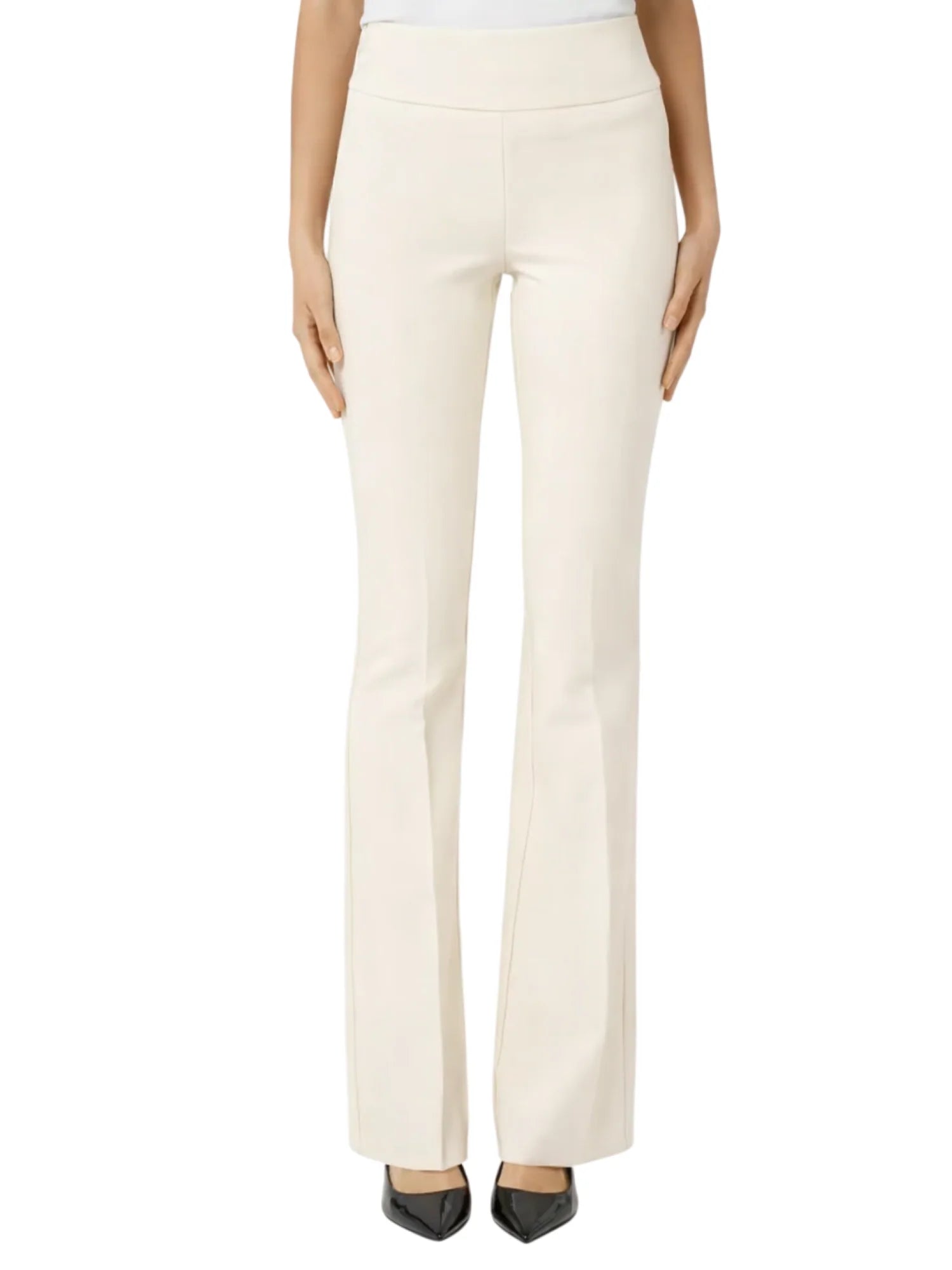 Sandro Ferrone pantaloni a zampa vita alta panna S18XBFMOSCHINO ECRU Sandro FERRONE 