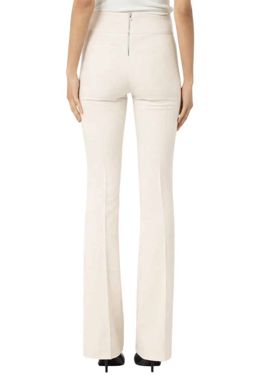 Sandro Ferrone pantaloni a zampa vita alta panna S18XBFMOSCHINO ECRU Sandro FERRONE 