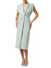 Silence abito midi Eveline satin verde acqua