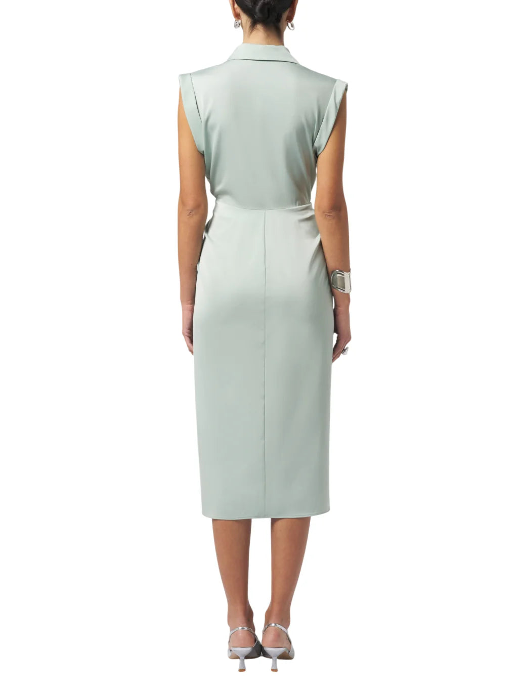 Silence abito midi Eveline satin verde acqua AB4241 TROPICAL GREEN SILENCE 