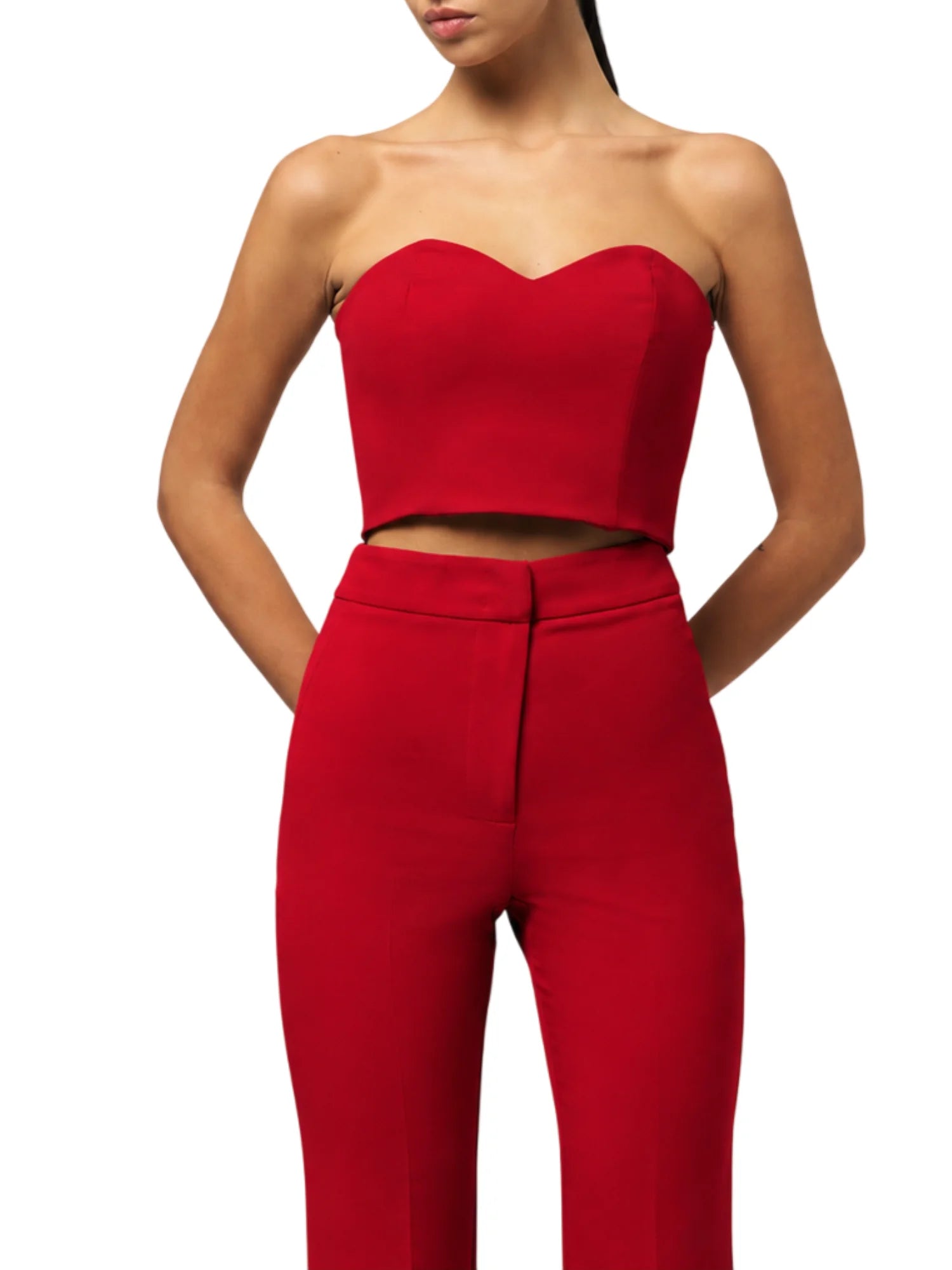 Silence top crop bustier Heart rosso NP1019KEY STRAWBERRY SILENCE 