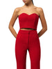 Silence top crop bustier Heart rosso
