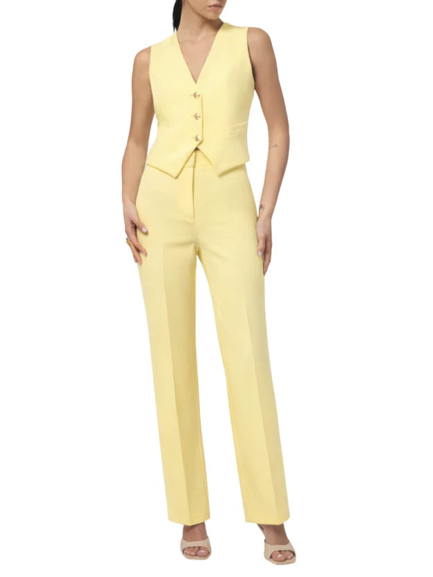 Silence pantaloni gamba slim donna giallo NP2002KEY LEMON SILENCE 
