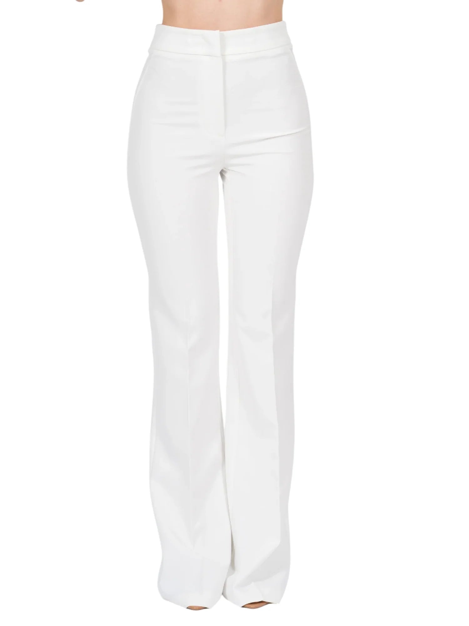 Silence pantaloni a zampa donna Pearly bianco latte NP2003-200 OFF WHITE SILENCE 
