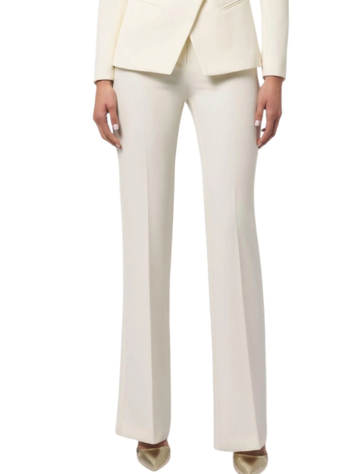 Silence pantaloni a zampa Lux panna NP2003-300 OFF WHITE SILENCE 