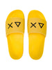 Sun68 ciabatte uomo in gomma con logo giallo