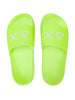 Sun68 ciabatte donna in gomma con logo verde fluo
