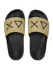 Sun68 ciabatte donna con logo e strass nero oro
