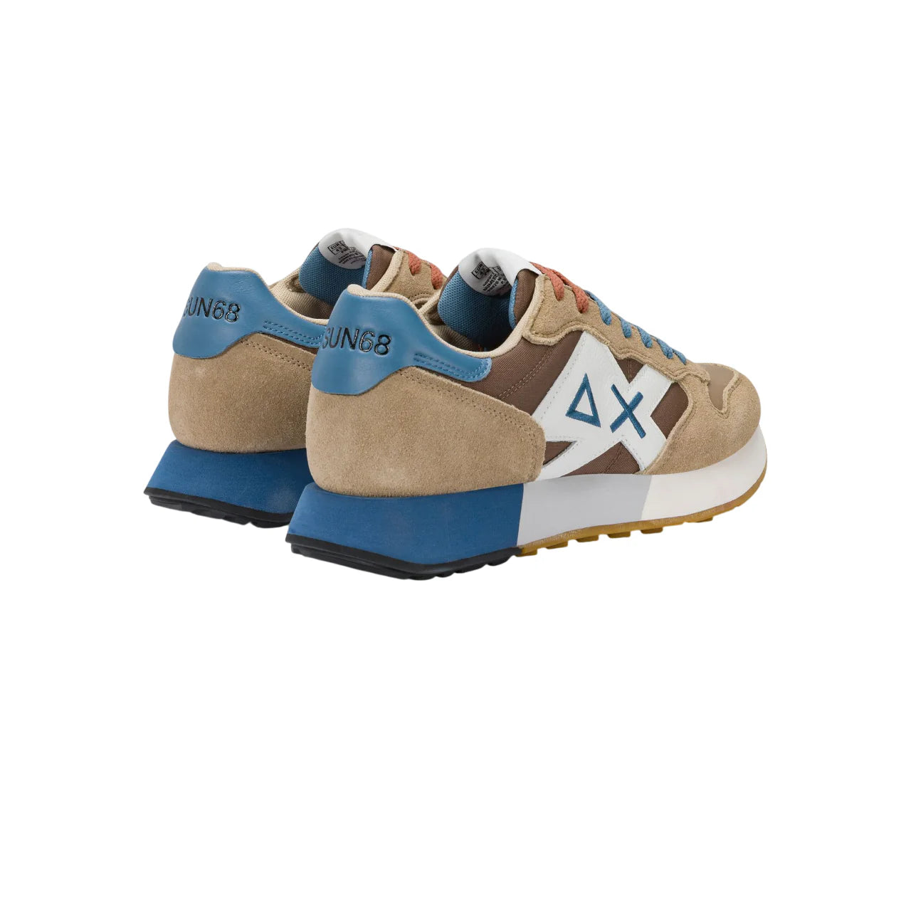 Sun68 sneakers uomo Jaki 2.0 bicolor beige blu Z36116 BEIGE-VOLPE SUN68 