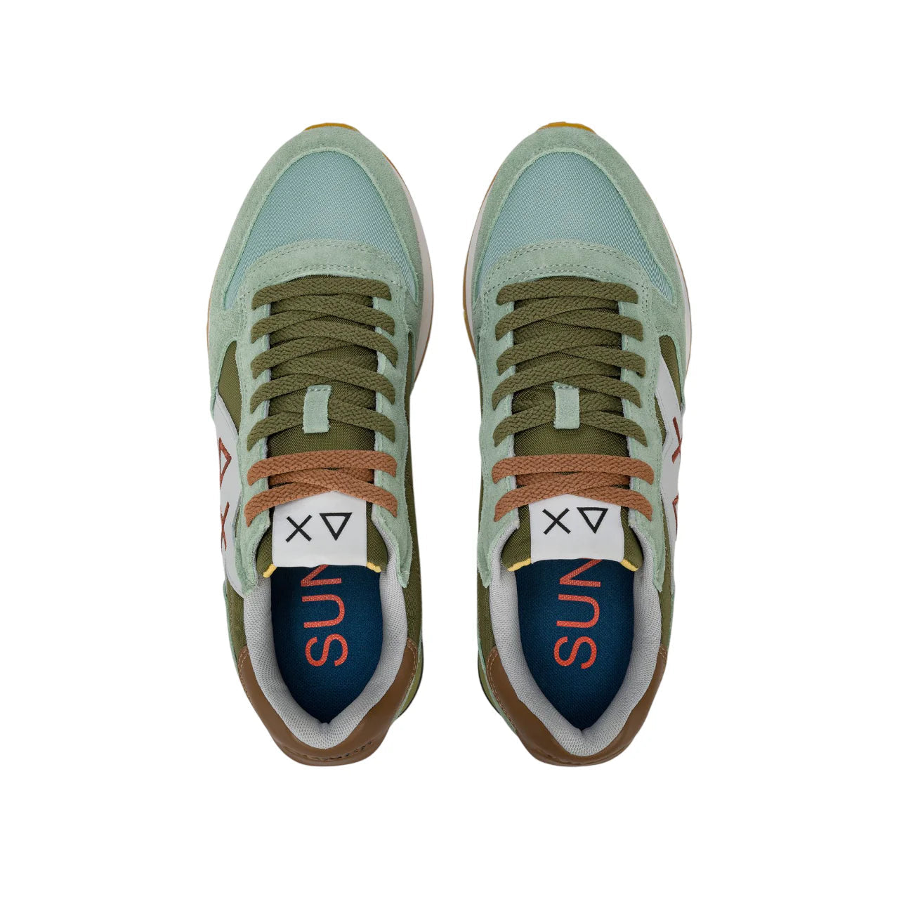 Sun68 sneakers uomo Jaki 2.0 bicolor verde salvia verde militare Z36116 VERDE SALVIA-MILITARE SUN68 