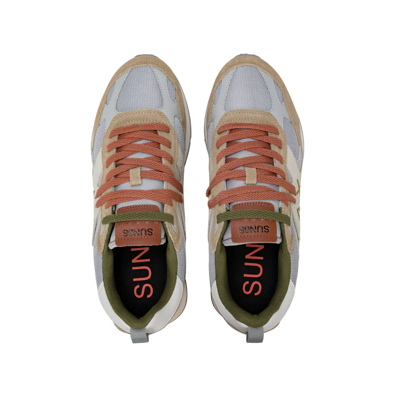 Sun68 sneakers uomo Jaki Outdoor in suede e mesh beige marrone Z36118 BEIGE SUN68 