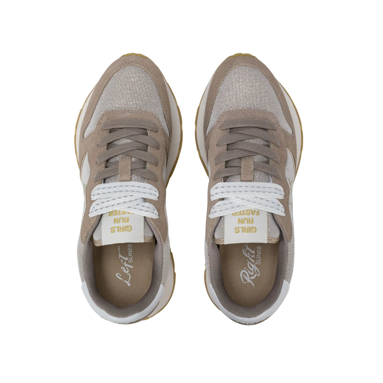 Sun68 sneakers donna Ally Glitter Textile tortora Z36203 STONE SUN68 
