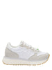 Sun68 sneakers Big Stargirl in suede e tessuto bianco