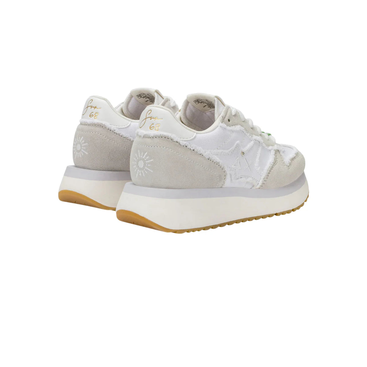 Sun68 sneakers Big Stargirl in suede e tessuto bianco Z36223 BIANCO SUN68 