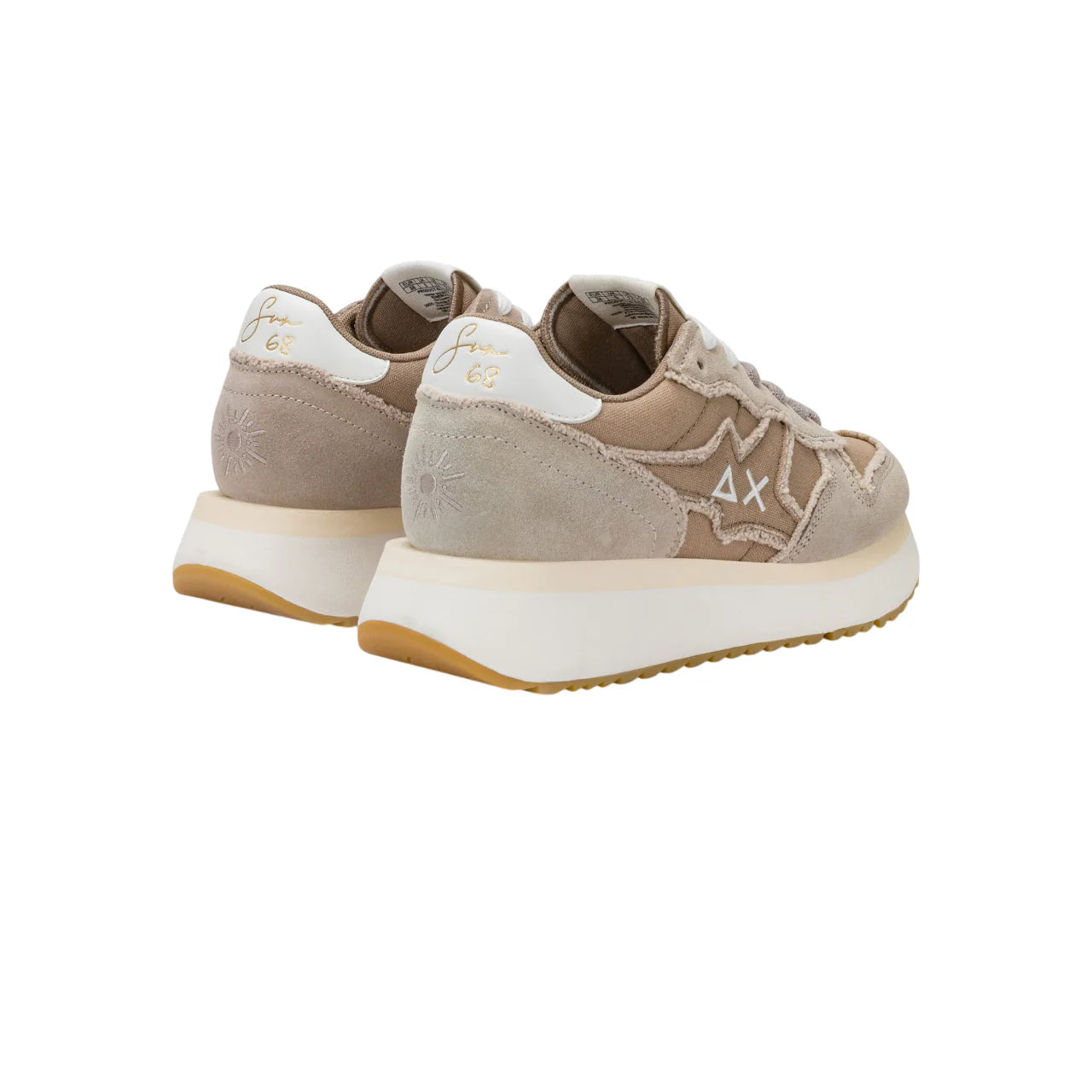 Sun68 sneakers Big Stargirl in suede e tessuto tortora Z36223 STONE SUN68 