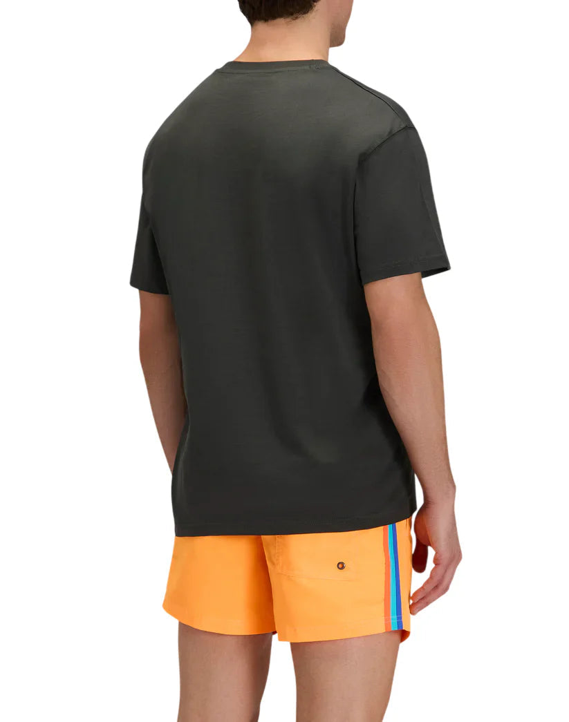 Sundek T-shirt uomo manica corta stampa logo verde fango M021TEJ7800 55101 SUNDEK 