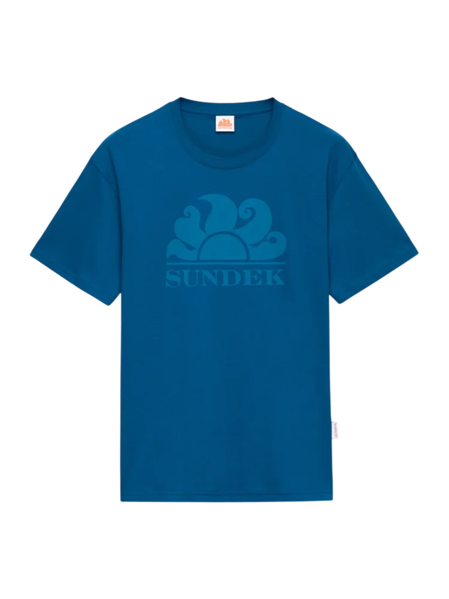 Sundek T-shirt uomo manica corta stampa logo azzurro M021TEJ7800 A9701 SUNDEK 