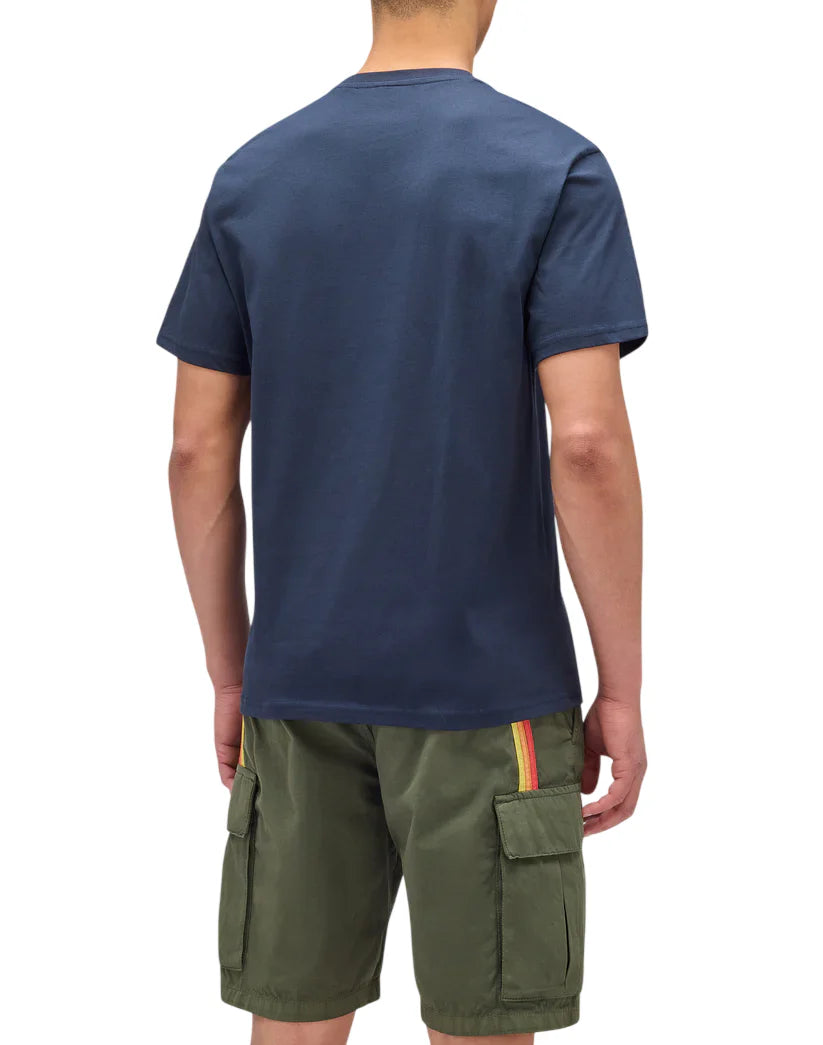 Sundek T-shirt uomo manica corta con logo blu M021TEJ78OT 00700 SUNDEK 