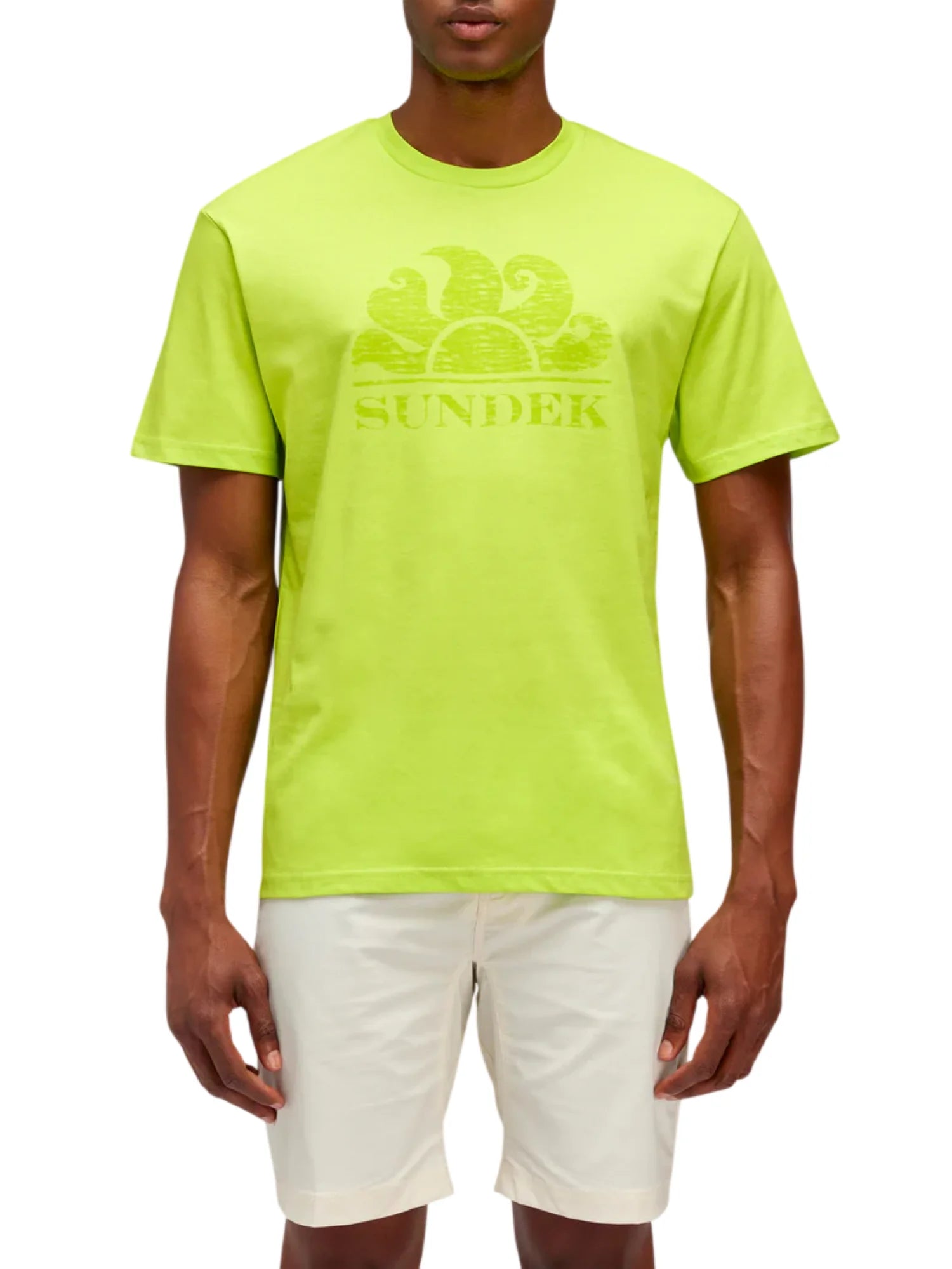 Sundek T-shirt uomo manica corta con logo verde M021TEJ78OT 69100 SUNDEK 