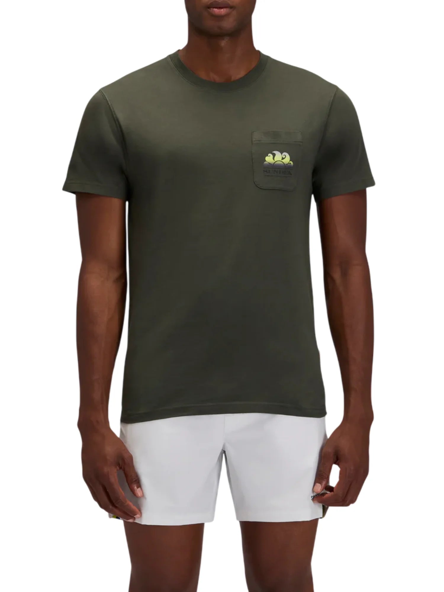 Sundek T-shirt uomo manica corta in cotone verde M028TEJ7800 30287 SUNDEK 