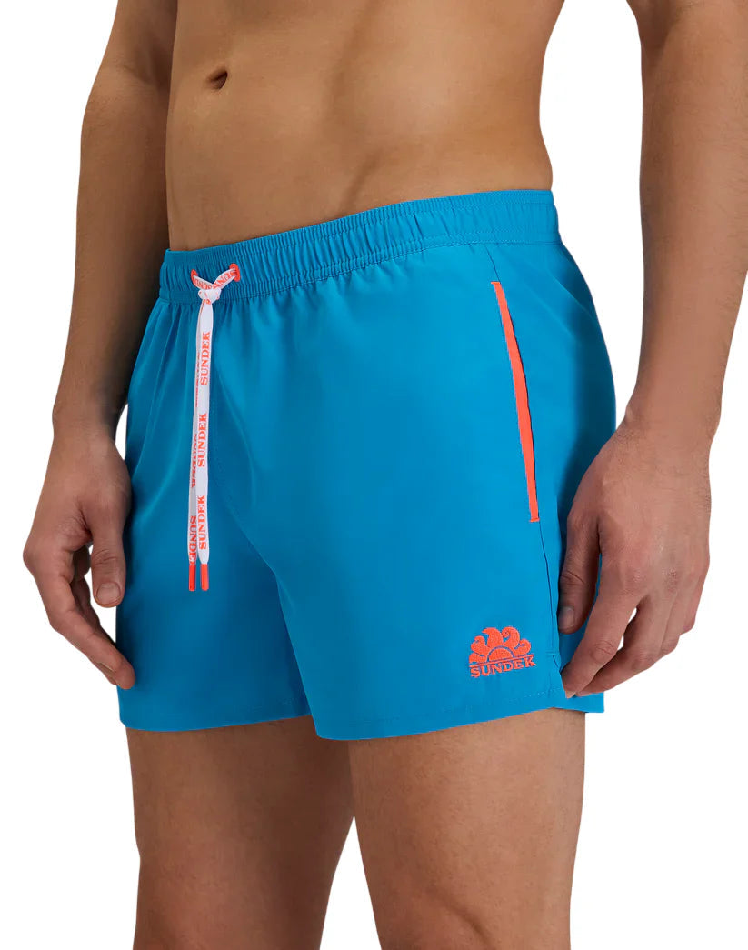 Sundek boxer mare uomo con profili fluo azzurro M746BDRT300 67401 SUNDEK 