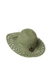 Surkana cappello in rafia Pamela verde salvia