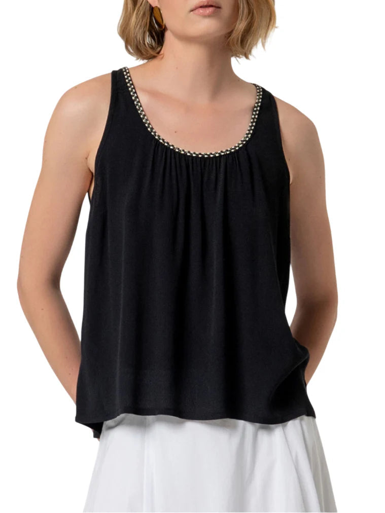 Surkana top donna in viscosa nero 526BALI022 00 SURKANA 