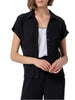 Surkana camicia in viscosa manica corta nero