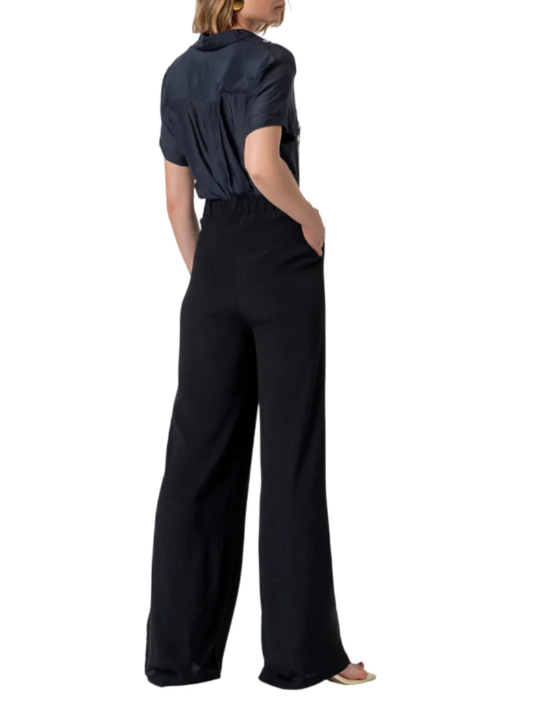 Surkana pantaloni palazzo in viscosa nero 526BALI523 00 SURKANA 