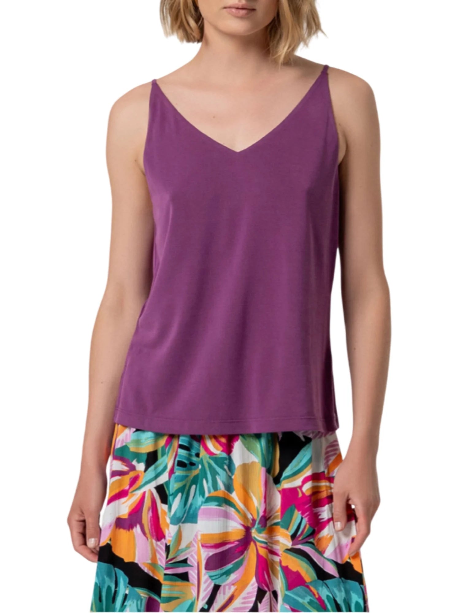 Surkana top donna misto modal viola 526BAMO013 43 SURKANA 
