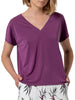 Surkana T-shirt scollo a V donna viola