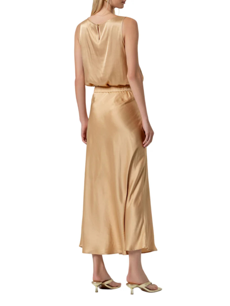 Surkana gonna midi svasata in raso beige 526BISO625 08 SURKANA 