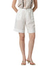 Surkana bermuda donna misto lino panna