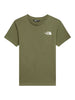 The North Face T-shirt bambino manica corta verde militare