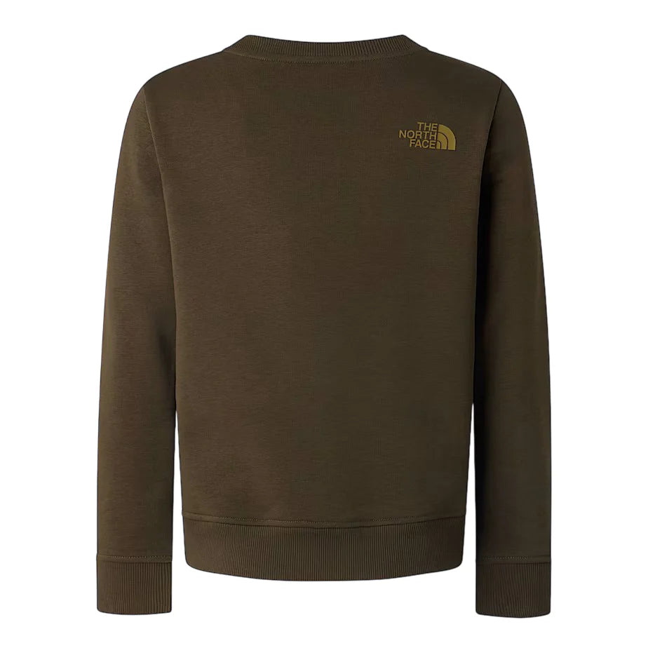 The North Face felpa unisex bambino con logo verde militare NF0A8AXX 21L1 THE NORTH FACE 