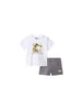 The North Face completo neonato T-shirt e shorts bianco grigio