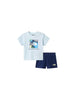 The North Face completo neonato T-shirt e shorts celeste blu