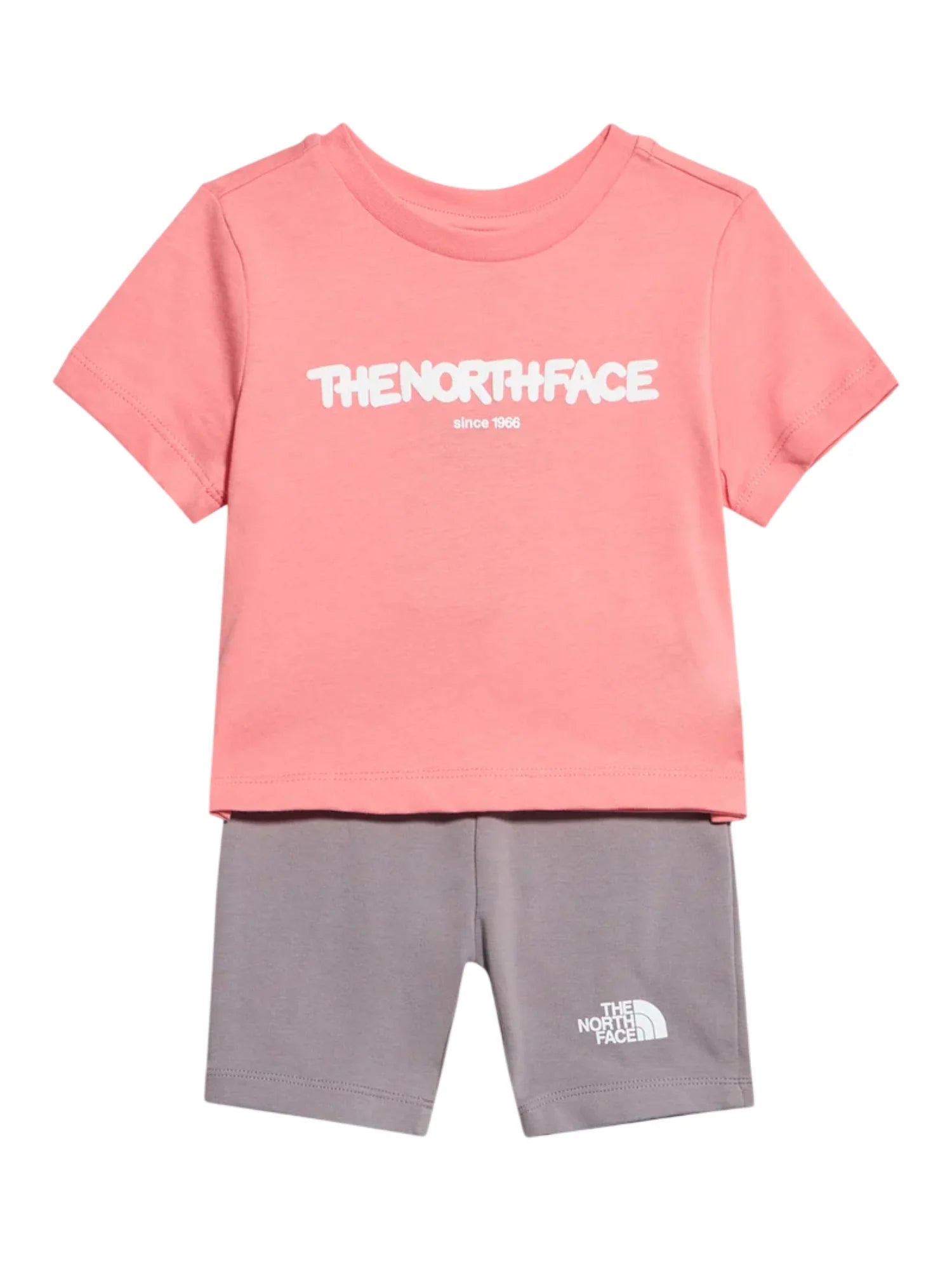 The North Face completo bambina T-shirt e bermuda rosa lavanda NF0A8G1K MAO1 THE NORTH FACE 