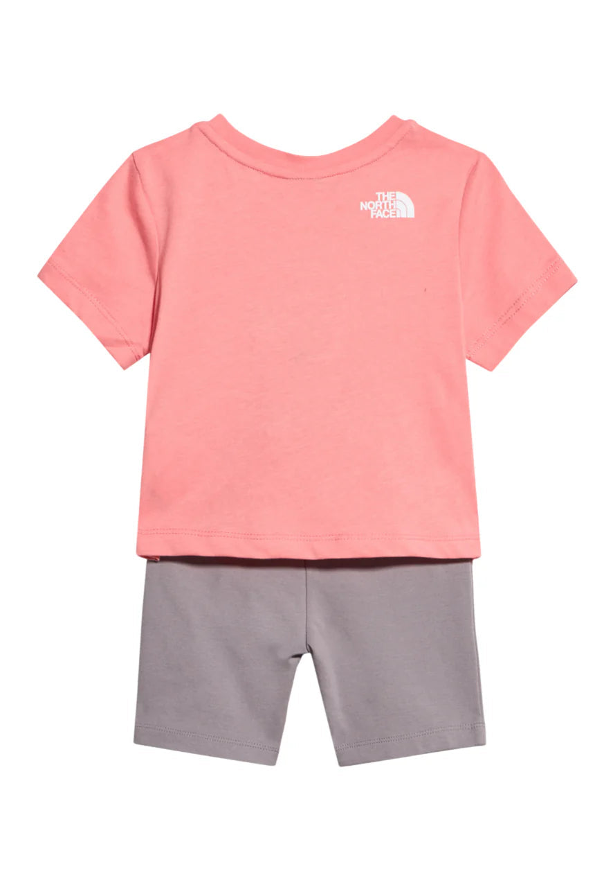 The North Face completo bambina T-shirt e bermuda rosa lavanda NF0A8G1K MAO1 THE NORTH FACE 