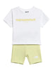 The North Face completo bambina T-shirt e bermuda bianco giallo lime