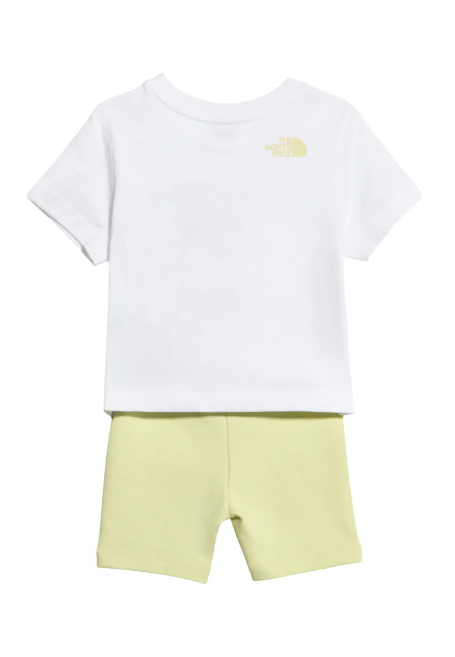The North Face completo bambina T-shirt e bermuda bianco giallo lime NF0A8G1K N8B1 THE NORTH FACE 