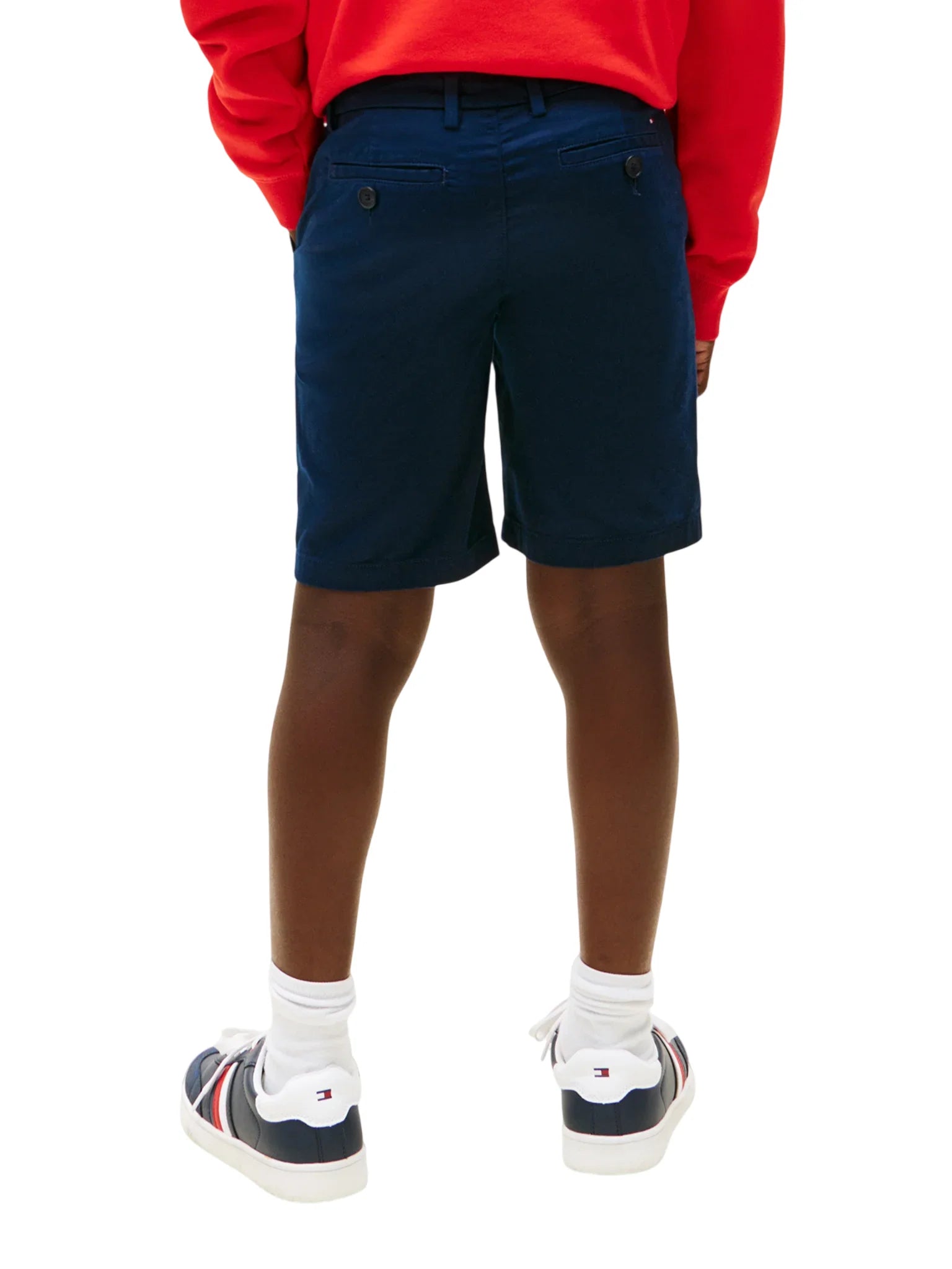 Tommy Hilfiger bermuda bambino in cotone blu KB0KB09641 C1G Tommy Hilfiger 
