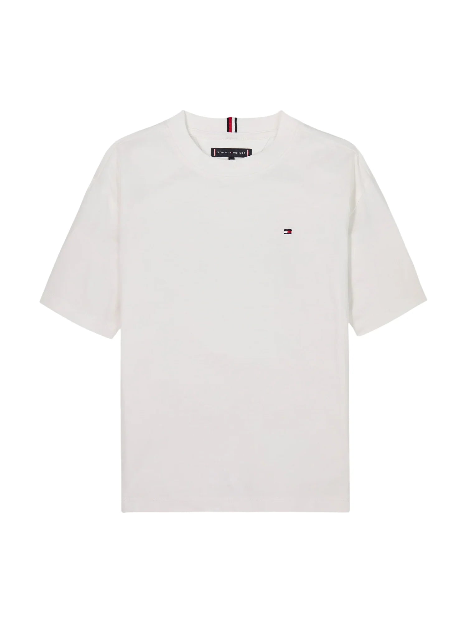 Tommy Hilfiger T-shirt bambino manica corta in jersey bianco KB0KB09646 YBR Tommy Hilfiger 
