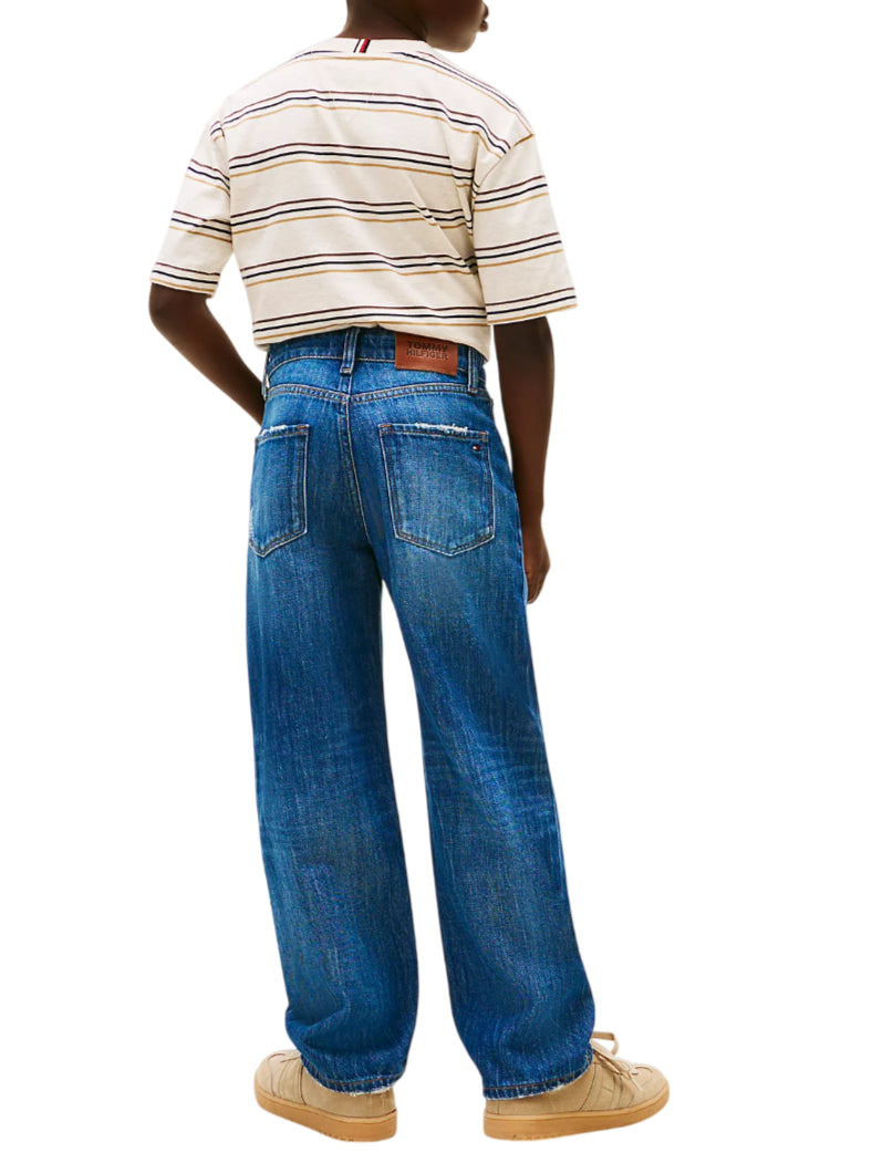 Tommy Hilfiger jeans bambino baggy fit lavaggio blu KB0KB10036 1BK Tommy Hilfiger 