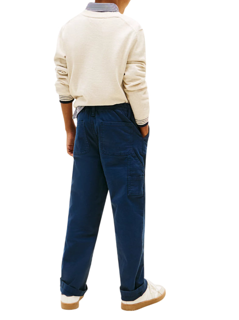 Tommy Hilfiger pantaloni bambino gamba dritta blu KB0KB10048 C1G Tommy Hilfiger 