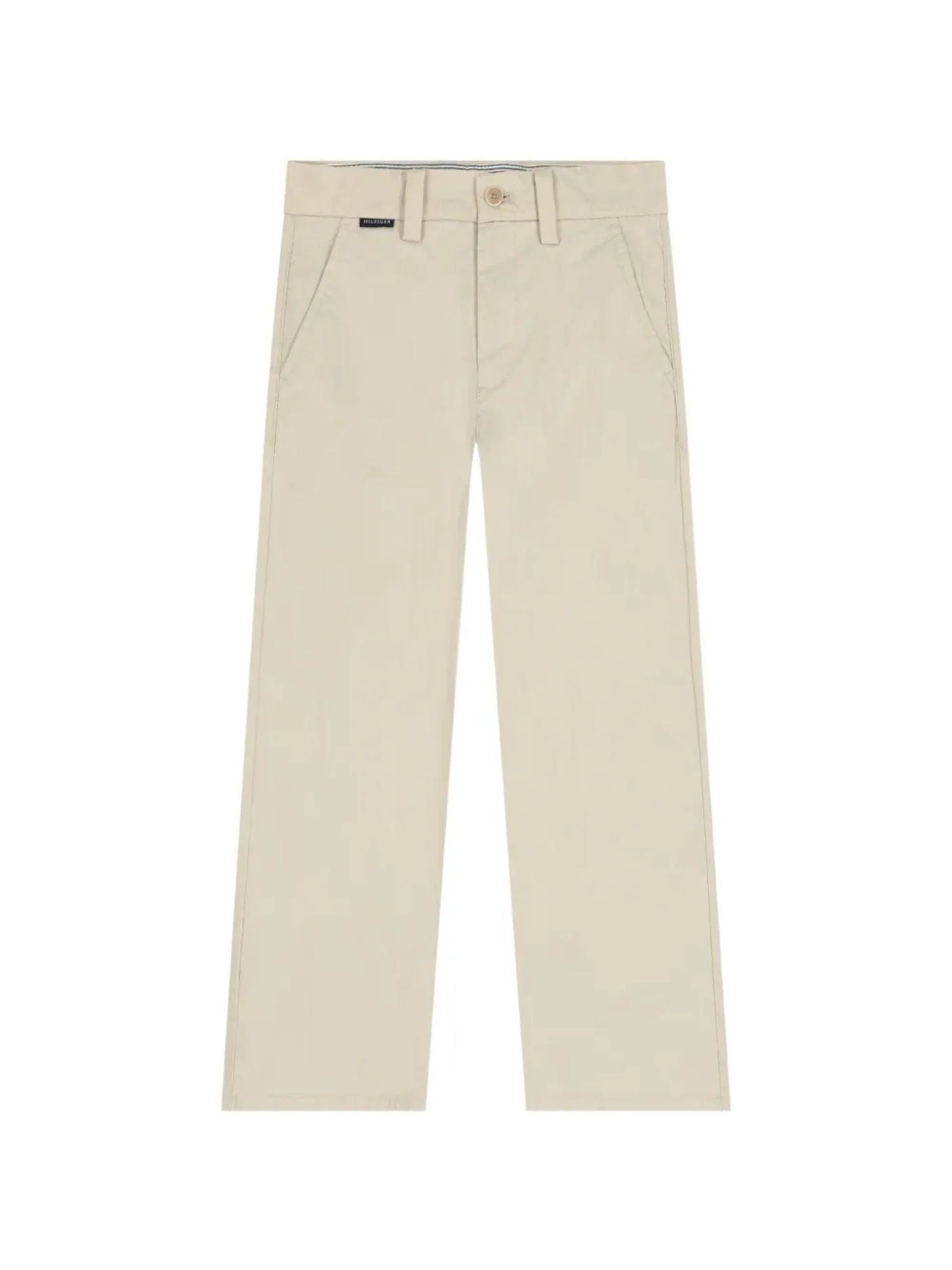 Tommy Hilfiger pantaloni baggy bambino in cotone beige KB0KB10199 ACI Tommy Hilfiger 