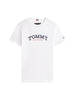 Tommy Hilfiger T-shirt bambino manica corta con logo bianco