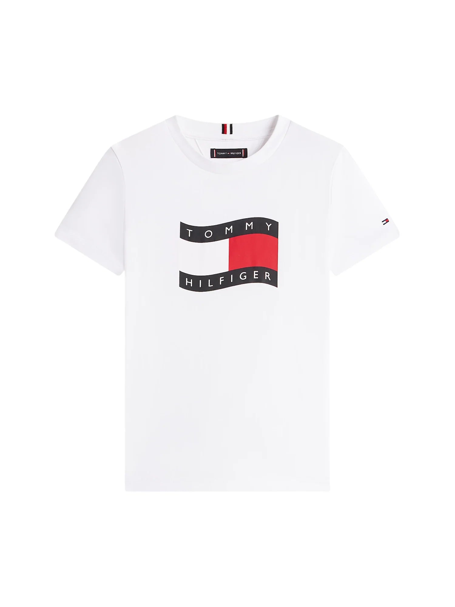 Tommy Hilfiger T-shirt manica corta stampa iconica bianco KB0KB10275 YBR Tommy Hilfiger 