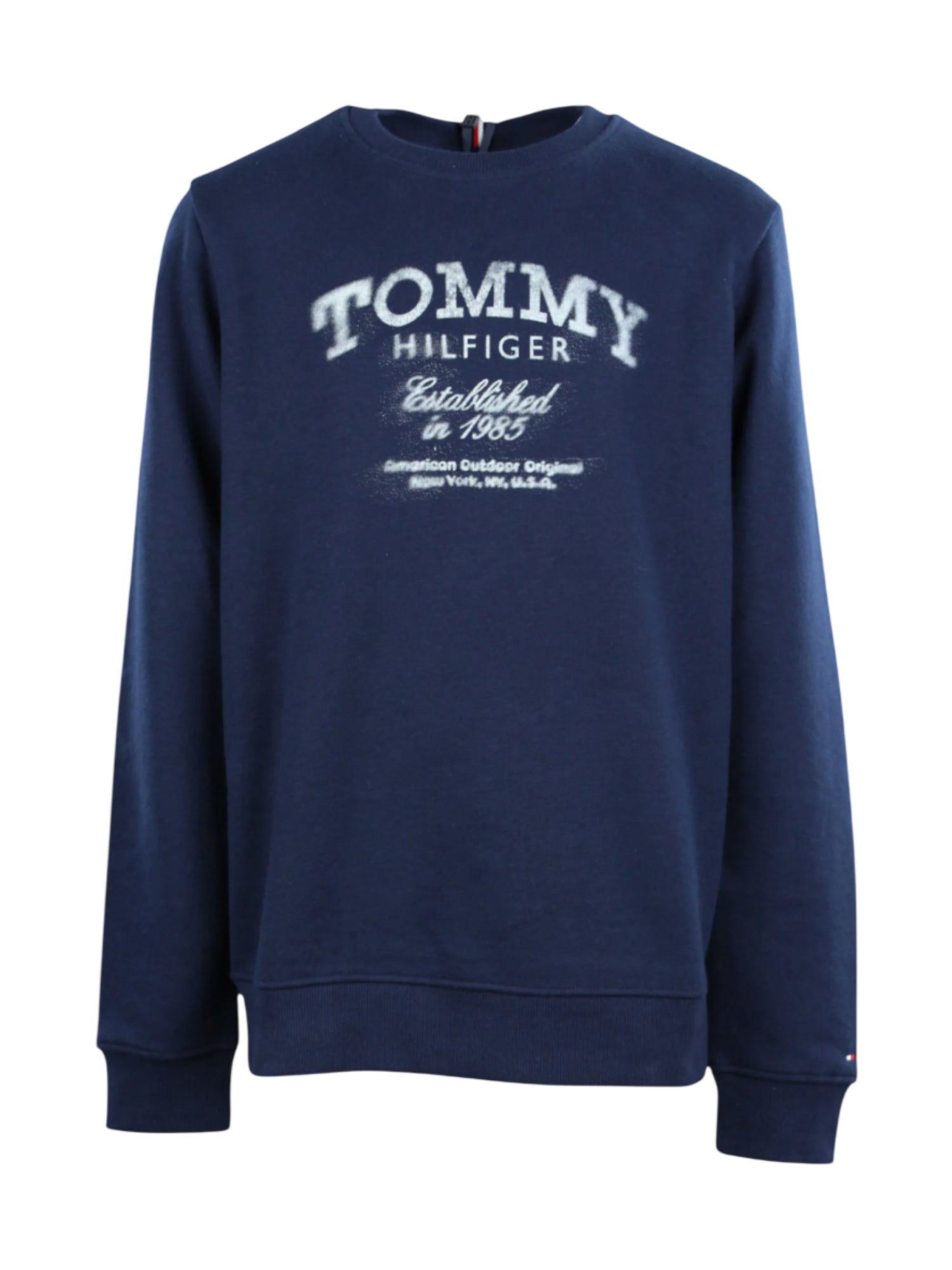 Tommy Hilfiger felpa bambino con logo blu KB0KB10337 C1G Tommy Hilfiger 